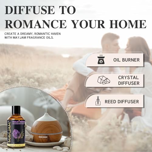 MAYJAM Sandalwood Essential Oil - Pure Fragrance Oil for Diffuser and Soap Candle Making, Ideal for Home and Office, 10