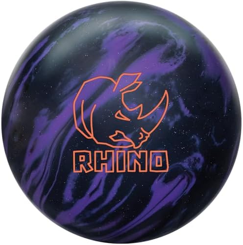 Brunswick Rhino Purple/Black Bowling Ball for Professional Bowlers in Heavy Lanes | Brunswick Rhino Purple/Black Bowlin