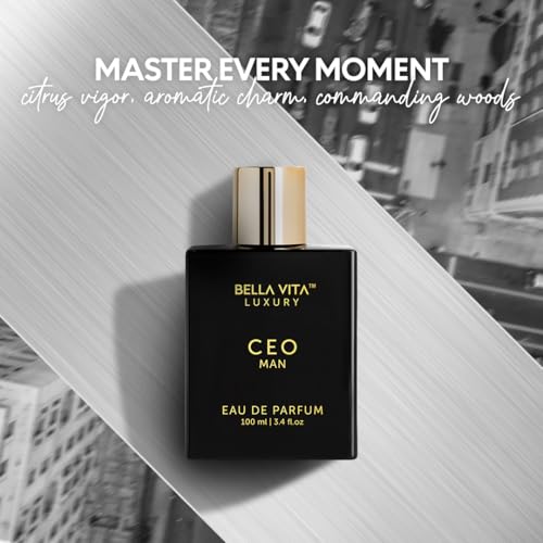 BellaVita Luxury CEO Man Perfume for Men (|38 fl.oz) | Long-Lasting Men's Perfume with Lemon, Lavender, Tonka Vetiver &