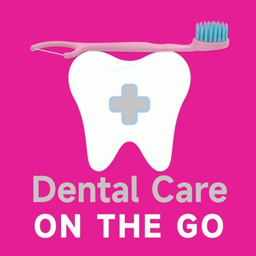 Dr. Emma Mini Brush Disposable Toothbrushes with Floss - On-The-Go Use, Travel Mint, 24 Packs Individually Wrapped Blue