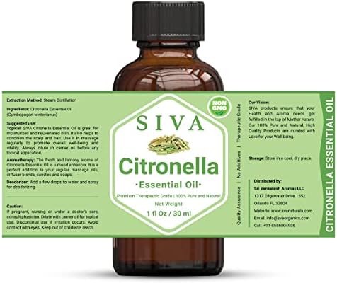 Siva 100% Natural Eucalyptus Essential Oil - 4 Fl Oz – Diffuser and Skin Care - Perfect for Aromatherapy and Hair Care