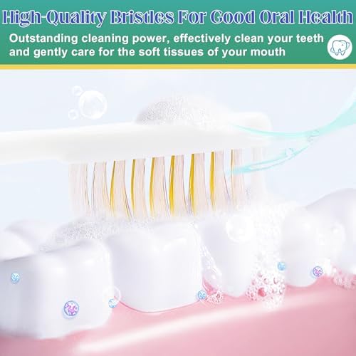Bulk Disposable Travel Toothbrushes Pack - Soft Bristle Good Cleaning for Kids, Adult & Elderly | 50 Pcs Individually W