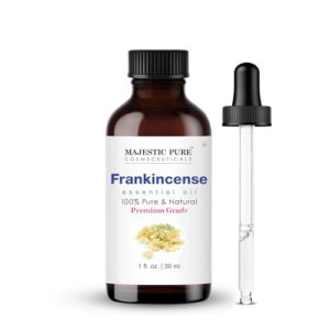 Majestic Pure Frankincense Essential Oil - 100% Pure and Natural - For Diffuser, Aromatherapy, and Soap Making - 1 Fl O
