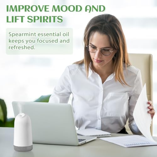 EVOKE OCCU Spearmint and Rose Essential Oil - Refreshing and Seductive Fragrance for Home Use - 4 Fl Oz