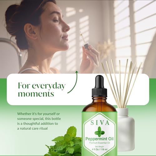 Siva 100% Natural Eucalyptus Essential Oil - 4 Fl Oz – Diffuser and Skin Care - Perfect for Aromatherapy and Hair Care
