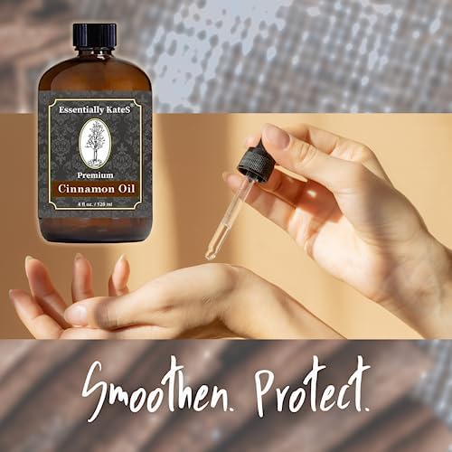 Premium Cinnamon Oil 4 Fl Oz for Cleaning and Aromatherapy - 100% Pure, Natural & Therapeutic - Perfect for Indoor and O