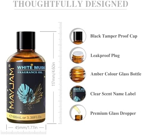 MAYJAM Sandalwood Essential Oil - Pure Fragrance Oil for Diffuser and Soap Candle Making, Ideal for Home and Office, 10