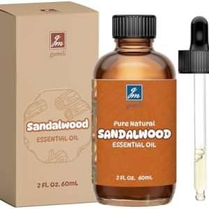 100% Pure Sandalwood Oil for Diffuser, Skin, Hair, & Body | Sandalwood Essential Oil for Men & Women, Aromatherapy & Ma