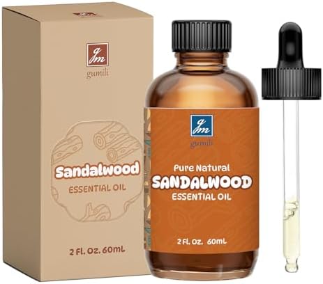 100% Pure Sandalwood Oil for Diffuser, Skin, Hair, & Body | Sandalwood Essential Oil for Men & Women, Aromatherapy & Ma