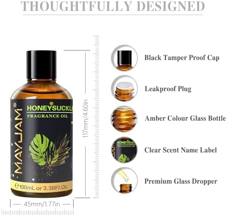 MAYJAM Sandalwood Essential Oil - Pure Fragrance Oil for Diffuser and Soap Candle Making, Ideal for Home and Office, 10