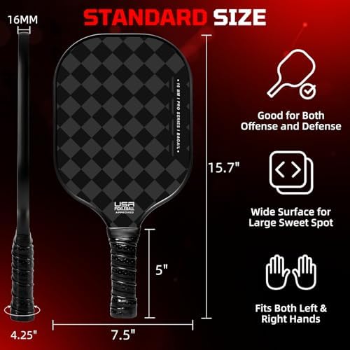 BAGAIL USAPA Approved Pickleball Paddles Set for Traction and Stability | Lightweight BAGAIL Pickleball Rackets with 4