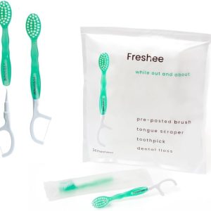 Freshee Paste 5 in 1 Disposable Mini Toothbrush Travel Set