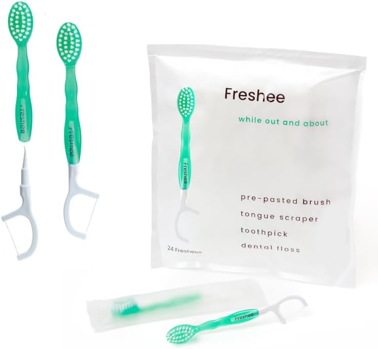 Freshee Paste 5 in 1 Disposable Mini Toothbrush Travel Set