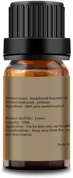Yethious Pure Sandalwood Essential Oil for Aromatherapy & Diffuser - 10ML