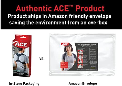 ACE Brand Posture Corrector, Posture Support, Discreet Under Clothing, Perfect for Students and Office Workers, Adjustab