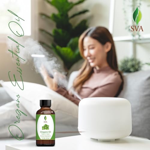 SVA Frankincense Essential Oil - 100% Natural Boswellia Carterii Oil for Aromatherapy and Skin Care - 1 Fl Oz with Dropp