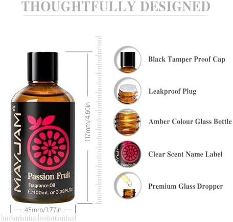 MAYJAM Sandalwood Essential Oil - Pure Fragrance Oil for Diffuser and Soap Candle Making, Ideal for Home and Office, 10