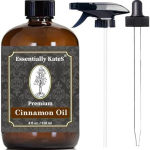 Premium Cinnamon Oil 4 Fl Oz for Cleaning and Aromatherapy - 100% Pure, Natural & Therapeutic - Perfect for Indoor and O