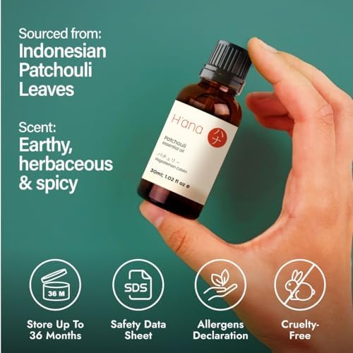 H'ana Sandalwood Essential Oil - 1.02 Fl Oz - for Hair and Skin, Aromatherapy, DIY Soap Making - ClimatePartner Certifie