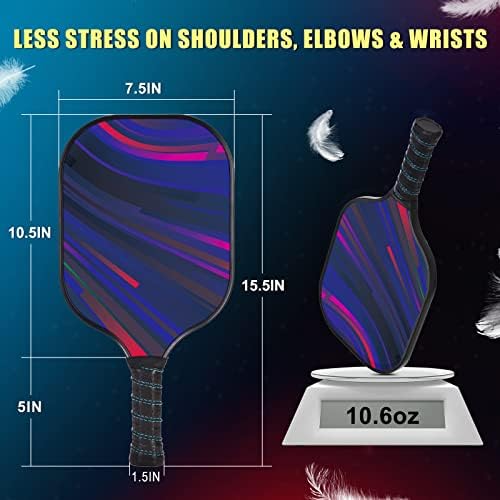 DULCE DOM USAPA Approved Fiberglass/Carbon Fiber Pickleball Paddles Set of 4 for Training | DULCE DOM 4 Indoor Outdoor