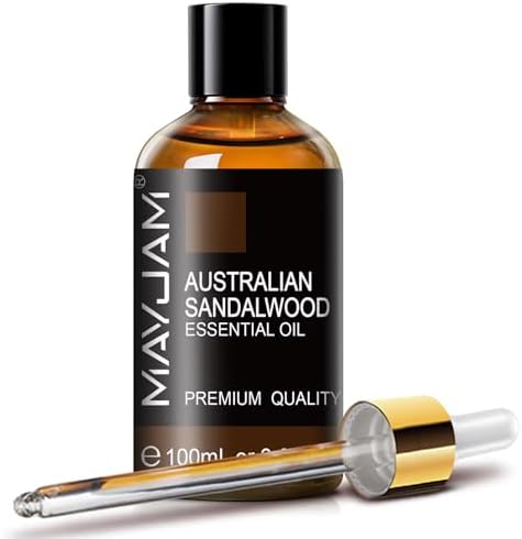 MAYJAM Indian Sandalwood Essential Oils for Skin Care and Hair Care - 100ml MAYJAM Indian Sandalwood Essential Oils fo