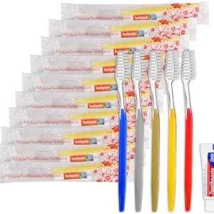 20pcs Disposable Toothbrushes with Toothpaste for Travel (Travel Friendly, Portable, Hygienic) | 20pcs Disposable Tooth