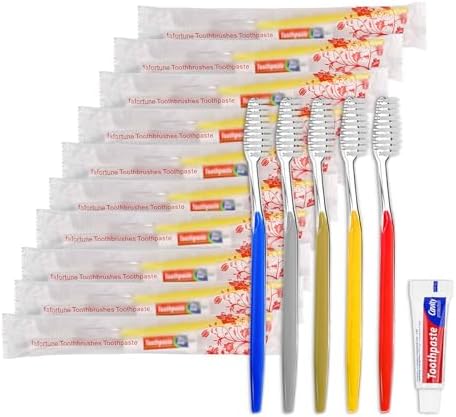 20pcs Disposable Toothbrushes with Toothpaste for Travel (Travel Friendly, Portable, Hygienic) | 20pcs Disposable Tooth