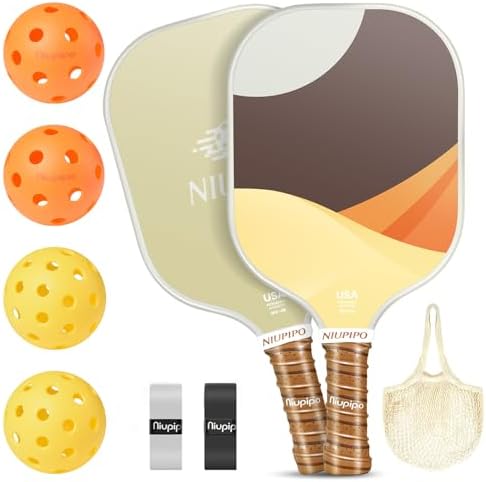 USAPA Approved Lightweight Pickleball Rackets for Casual Players | Durable Fiberglass Surface Picks with Polypropylene