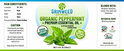 Grimweed Apothecary USDA Organic Cinnamon Essential Oil - Therapeutic Grade - 15mL - Diffuser Oil - 100% All Natural - w