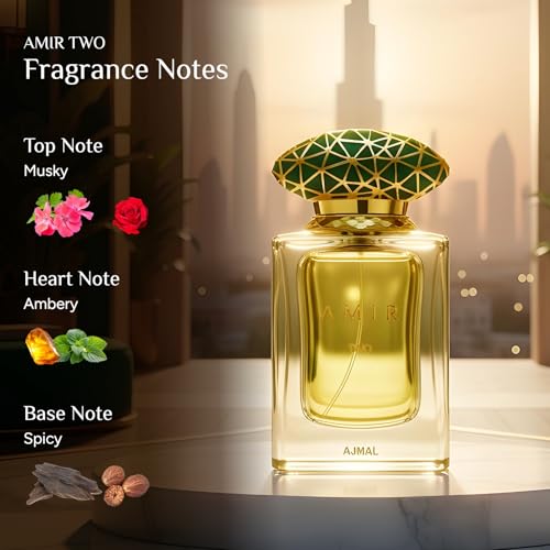 Ajmal Amir One Eau de Parfum 1.7 Fl Oz | Long-Lasting Arabic Perfume for Men & Women | Floral, Spicy & Ambery Oriental F