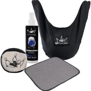 TonGass Bowling Accessories Kit for Beginners, Microfiber Seesaw Towel, Cleaner Spray for Bowling Balls
