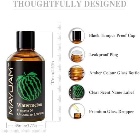 MAYJAM Sandalwood Essential Oil - Pure Fragrance Oil for Diffuser and Soap Candle Making, Ideal for Home and Office, 10