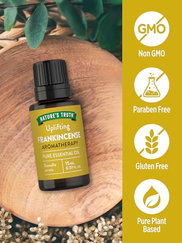 Nature's Truth Frankincense Essential Oil for Diffusers | Pure & Therapeutic Grade, 15 mL | Natural & Undiluted