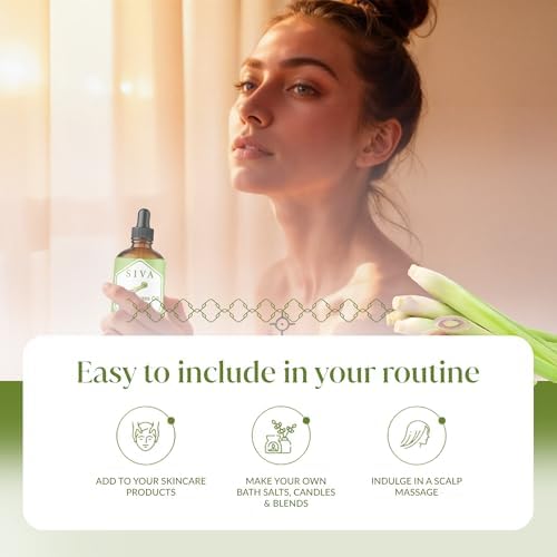 Siva Rosemary Essential Oil - 100% Natural Rosemary Oil – for Skin Care, Hair Care, Aromatherapy - 4 Fl Oz with Dropper