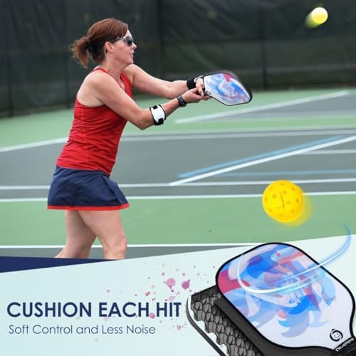 USAPA Approved Lightweight Pickleball Rackets for Casual Players | Durable Fiberglass Surface Picks with Polypropylene