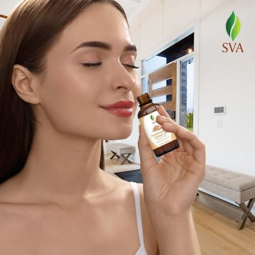 SVA Frankincense Essential Oil - 100% Natural Boswellia Carterii Oil for Aromatherapy and Skin Care - 1 Fl Oz with Dropp