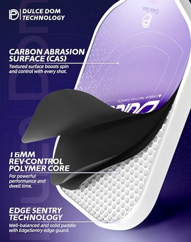 DULCE DOM USAPA Approved Fiberglass/Carbon Fiber Pickleball Paddles Set of 4 for Training | DULCE DOM 4 Indoor Outdoor