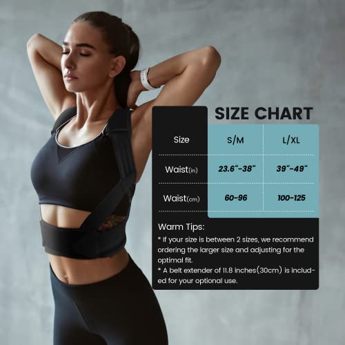 VANRORA Posture Corrector for Men and Women, Fully Adjustable Back Brace | Back Brace Fully Adjustable & Comfy by VANRO