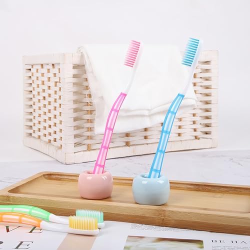 EasyHonor 36 PCS Colorful Manual Disposable Toothbrushes for Adults, Perfect for Travel & Hotels, Ergonomics Handle, Me