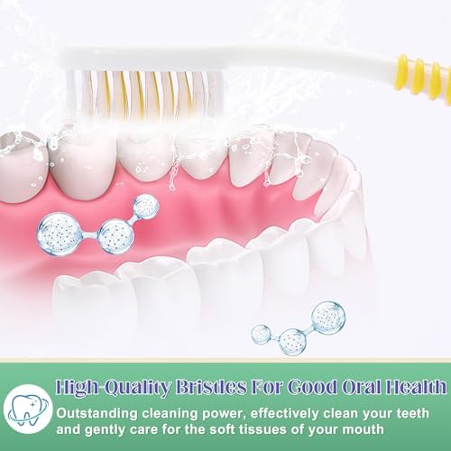 Bulk Disposable Travel Toothbrushes Pack - Soft Bristle Good Cleaning for Kids, Adult & Elderly | 50 Pcs Individually W