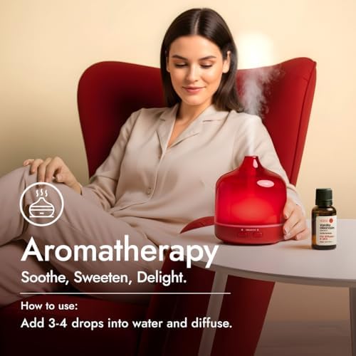 H'ana Sandalwood Essential Oil - 1.02 Fl Oz - for Hair and Skin, Aromatherapy, DIY Soap Making - ClimatePartner Certifie