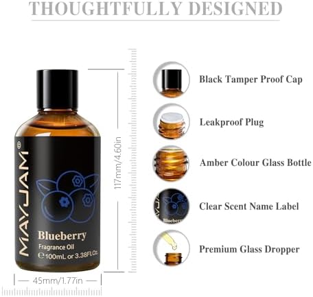 MAYJAM Sandalwood Essential Oil - Pure Fragrance Oil for Diffuser and Soap Candle Making, Ideal for Home and Office, 10