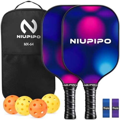 USAPA Approved Lightweight Pickleball Rackets for Casual Players | Durable Fiberglass Surface Picks with Polypropylene