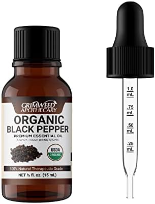 Grimweed Apothecary USDA Organic Cinnamon Essential Oil - Therapeutic Grade - 15mL - Diffuser Oil - 100% All Natural - w