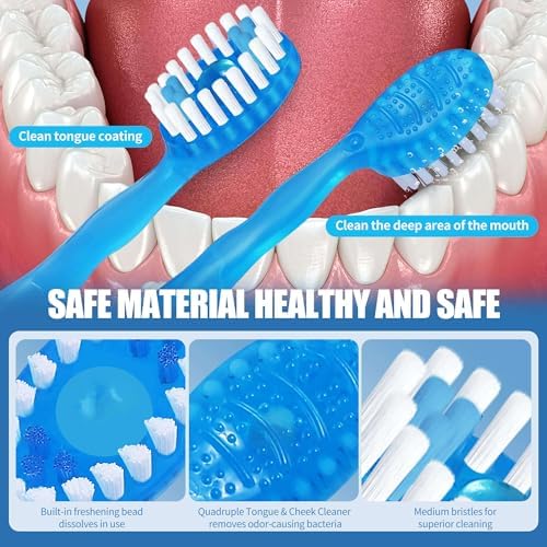 5-in-1 Prepasted Travel Toothbrush with Toothpaste Floss & Pick 36 Pack – Hotel Camping Flight Car Guest Use for Women M
