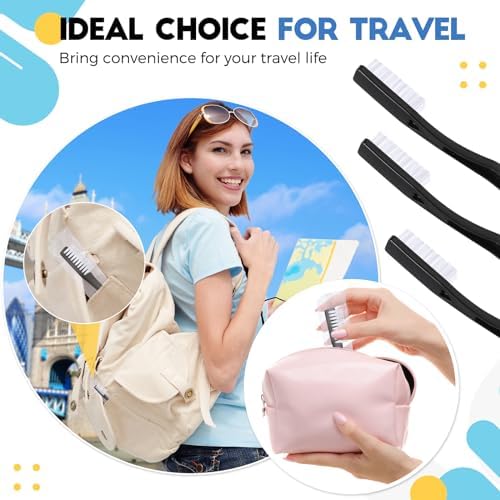 CHENGU 200 Pack Individually Wrapped Disposable Toothbrush for Adults Travel Hotels Donation(White) CHENGU Soft Bristl