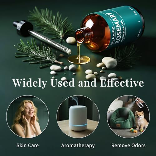 Sujuaba Sandalwood Oil for Diffuser and Skincare 4 Fl Oz - 100% Natural Aromatherapy Oil - Perfect for Relaxation and DI