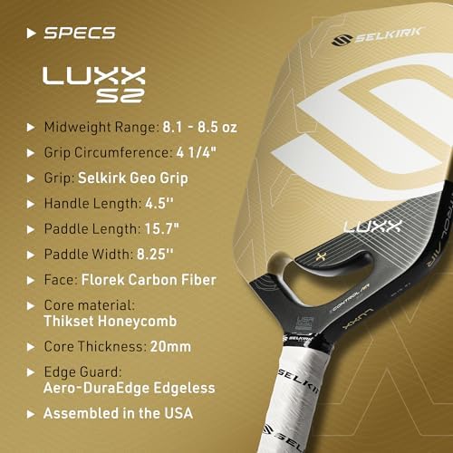 Selkirk Sport LUXX Control Pickleball Paddle - Carbon Fiber Paddles for Unmatched Control and Added Power | Selkirk Spo
