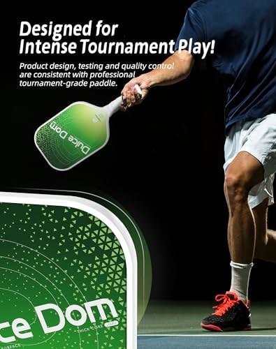 DULCE DOM USAPA Approved Fiberglass/Carbon Fiber Pickleball Paddles Set of 4 for Training | DULCE DOM 4 Indoor Outdoor