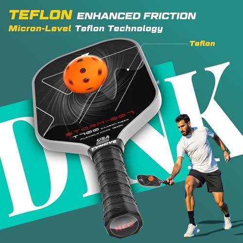 T700 Raw Carbon Fiber Pickleball Paddle for Ultimate Spin & Consistency USAPA ApprovedPremium Pickle Ball Racket with 16